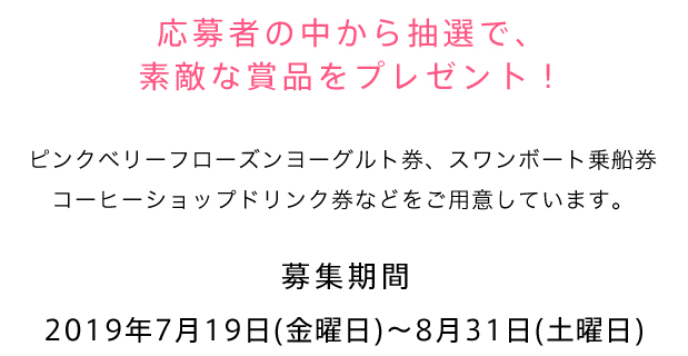 応募者の中から抽選で、素敵な賞品をプレゼント